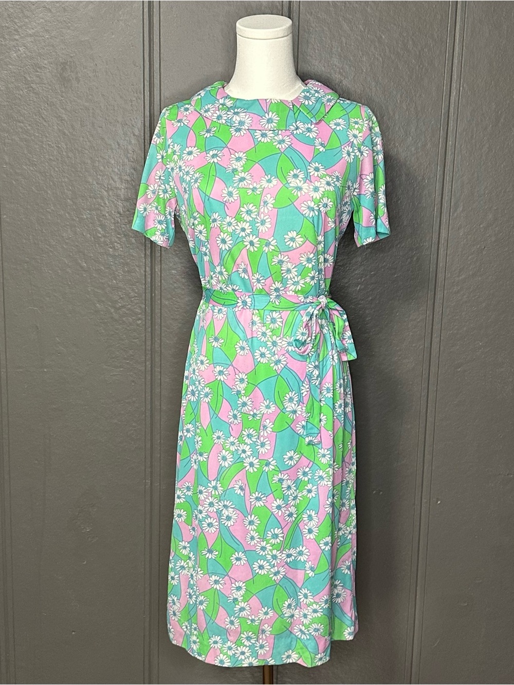 Vintage 1960’s Casualmaker by Sy Frankl Utrella Jersey Floral Dress